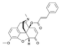 Chemical structure of 14-Cinnamoyloxycodeinone.