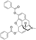 Chemical structure of dibenzoylmorphine.