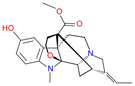 Chemical structure of Akuammine.