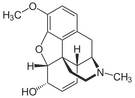 Chemical structure of Codeine.