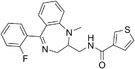 Chemical structure of Tifluadom.