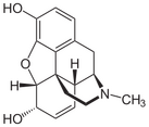 Chemical structure of Morphine.