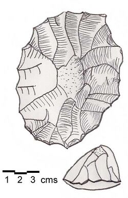 Heavy Neolithic pick of the Qaraoun culture -