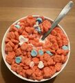 Artificially Strawberry Flavored Sweetened Cereal with Monster Marshmallows (Franken Berry)