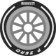 F1 tire Pirelli PZero White 18.svg