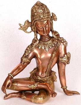 A bronze statue of Indra