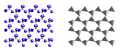 Phyllosilicate, mica group, muscovite (red: Si, blue: O)