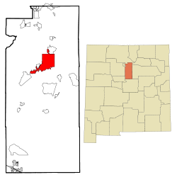 Location in Santa Fe County, New Mexico