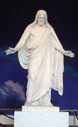 Marble replica (1959) in the North Visitors' Center on Temple Square in Salt Lake City, Utah, U.S. This facility was demolished in November 2021.