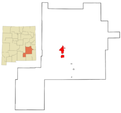 Location within Chaves County