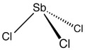 Stereo structural formula of antimony trichloride