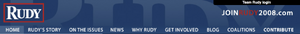 A typical webpage header with a navigation bar