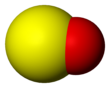 Spacefill model of sulfur monoxide