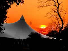 Sunset over the Lake View Park
