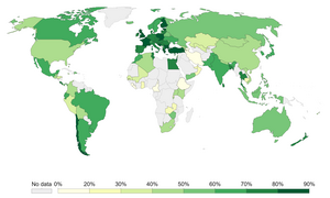 Taxes as a share of cigarette price, 2014[99]