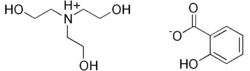 Structural formula of trolamine salicylate