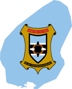 A flag map of Gaborone
