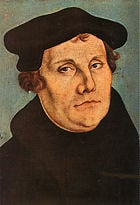 Martin Luther emphasized the role of the Bible as opposed to the pope or church tradition.