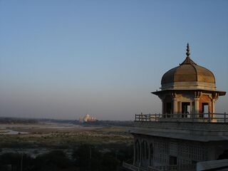 Taj Mahal from Agra fort