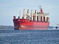 A bulk carrier, Pan Optimum showing non container shipping