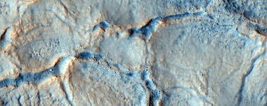 Close view of cracks and boulders, as seen by HiRISE under HiWish program