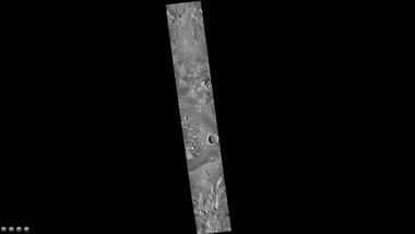 Baldet Crater (Martian Crater), as seen by CTX camera (on Mars Reconnaissance Orbiter)