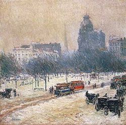 Hassam Winter in Union Square 1892.jpg