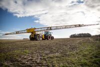 Sprayer fully unfolded