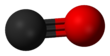 Ball-and-stick model of carbon monoxide
