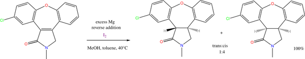 Magnesium methanol reduction in asenapine synthesis