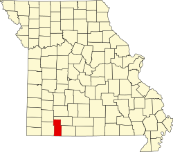 Map of Missouri highlighting Stone County.svg