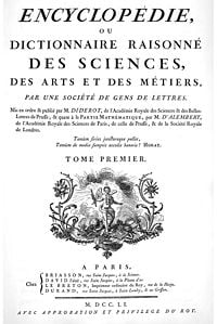 Cover of the Encyclopédie.