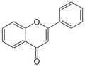 Molecular structure of the flavone backbone (2-phenyl-1,4-benzopyrone)