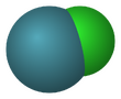 Spacefill model of xenon monochloride