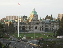 British Columbia Parliament Buildings in Victoria