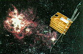 Illustration of ISAS' Ginga X-ray astronomy satellite