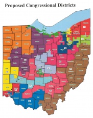 This map show the GOP's proposed Ohio Congressional Districts.