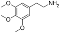 Mescaline Structural Formulae bondline.svg