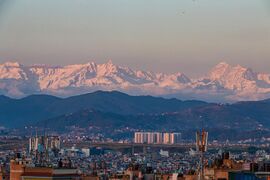 Northeastern Kathmandu with Gaurishankar in background.