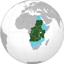 Member states (green) Co-opted members (light blue)