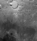 Photo of Mare Frigoris. Plato is the dark circular feature to the south of the mare.