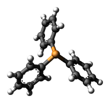 Ball-and-stick model of the triphenylphosphine molecule