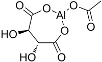 Skeletal formula of aluminium acetotartrate