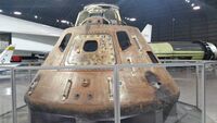 A spaceship on display