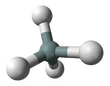 Ball-and-stick model of silane