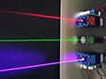 Laser models in different colours