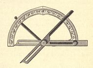 Picture of a contact goniometer for measuring crystal angles
