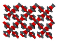 Part of tetragonal red lead's crystal structure