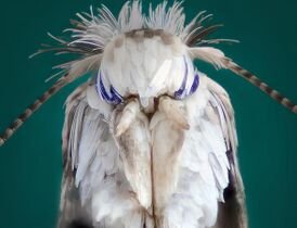 Closeup of a common clothes moth