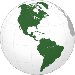 Americas (orthographic projection) blank.svg